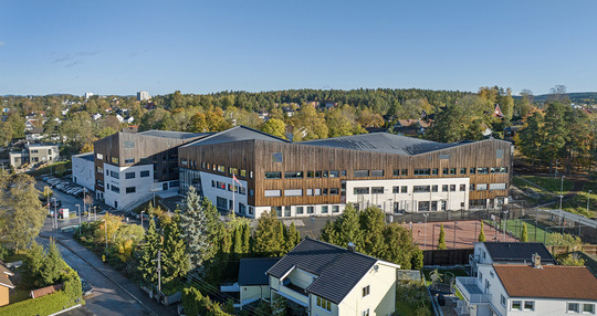 Bilde av skolebygg Munkerud skole
